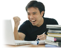 Image of an excited student